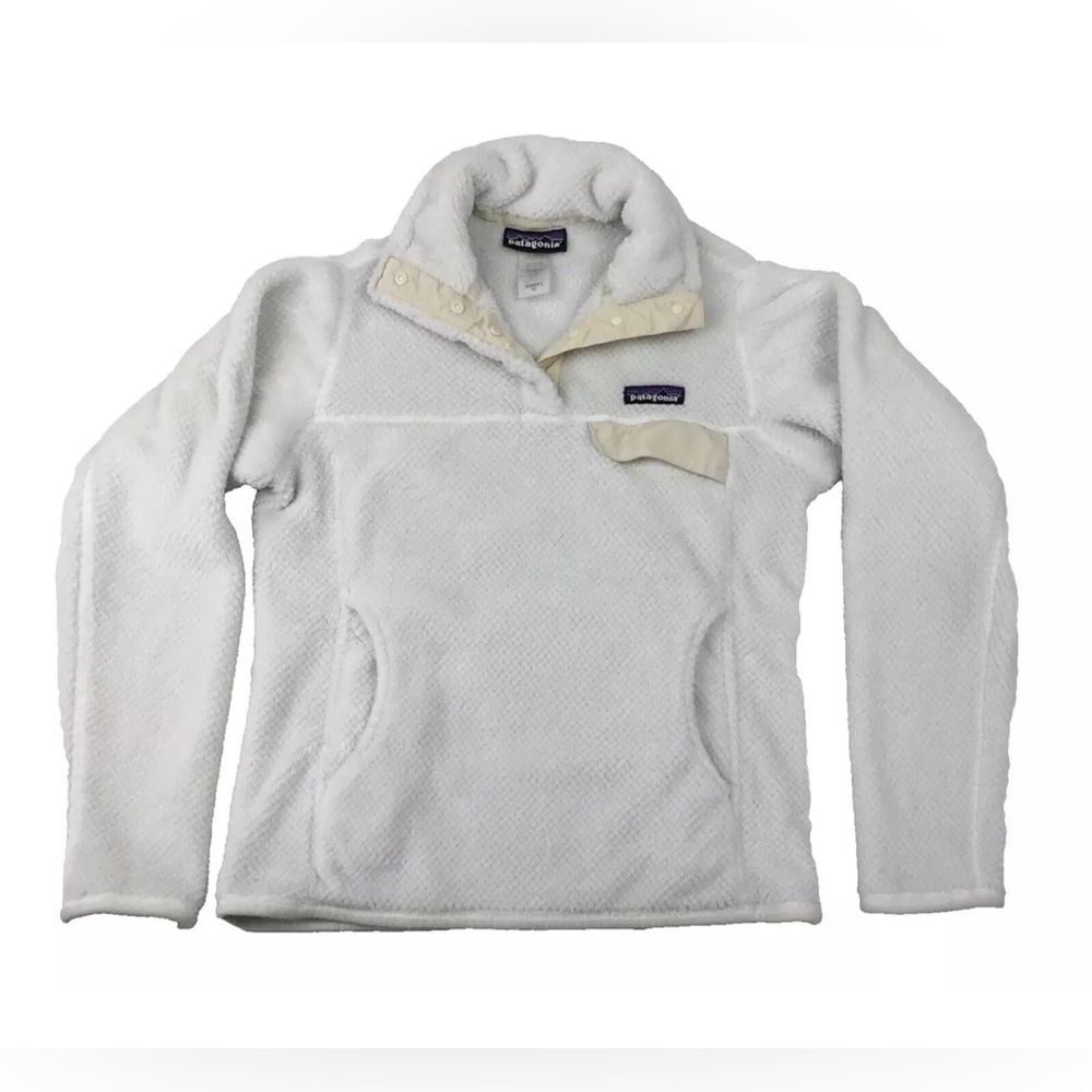 Patagonia Polartec Re-Tool Snap T Fleece Pullover Women's Size XS Cream